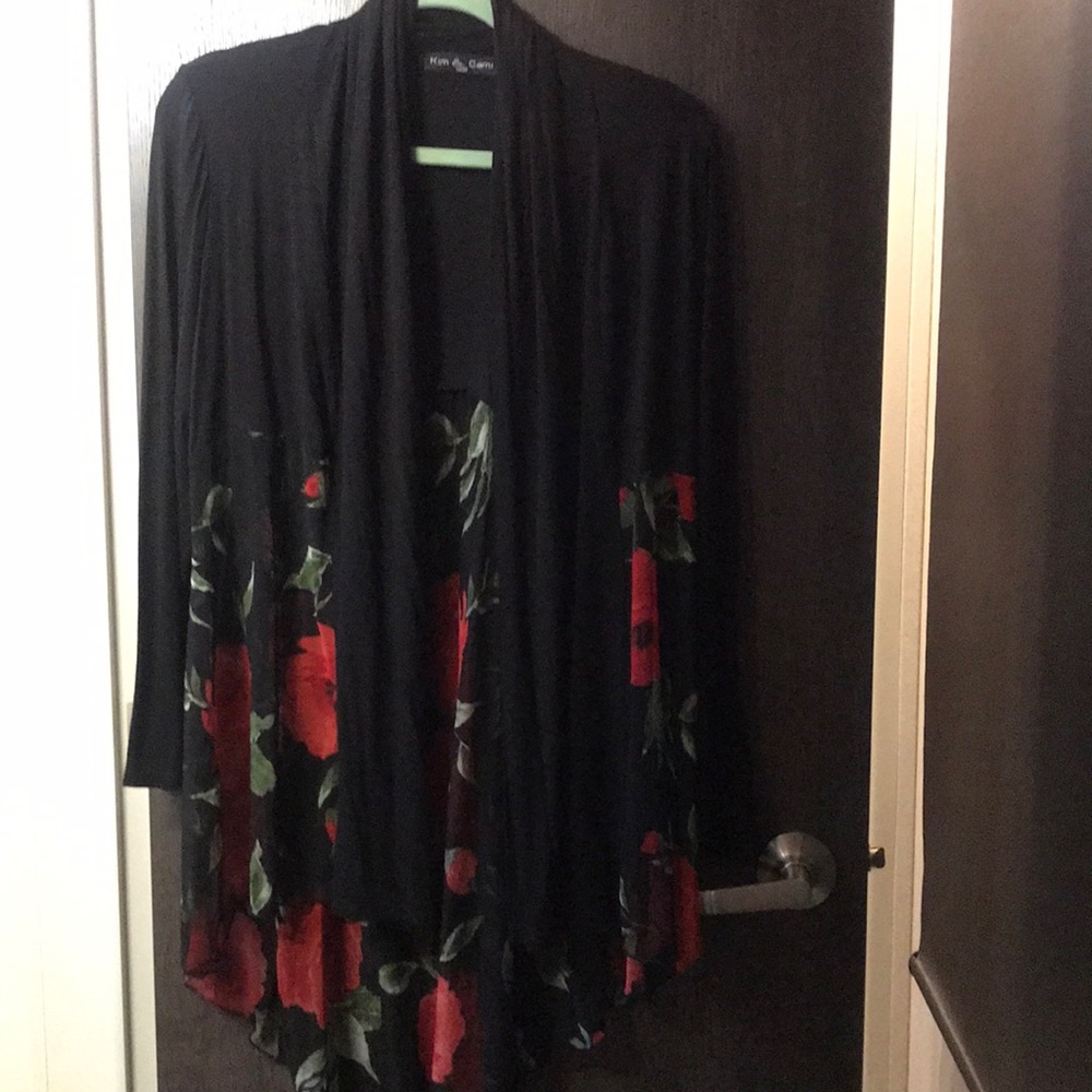 Really cool floral print kimono.